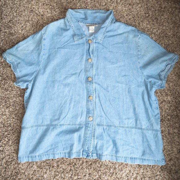 Ty Original Wear Denim Design Button Up - Picture 1 of 3